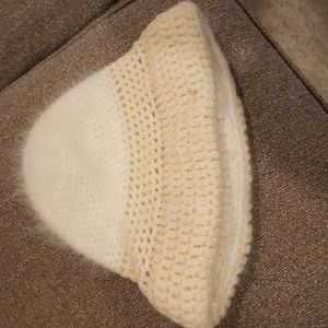 Angora rabbit fur and wool mix hat